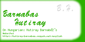 barnabas hutiray business card